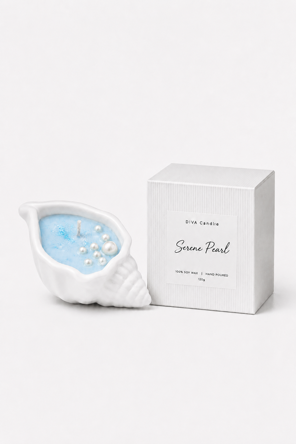 Serene Pearl – Luxury Shell Candle